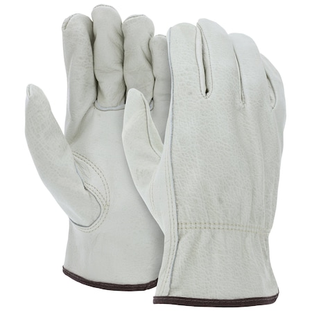 Mcr Safety Leather Gloves, 2XL 12 PK 3215XXL